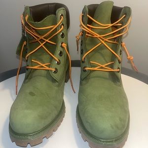 Men’s Green Construction Timberland Boots Sz. 8